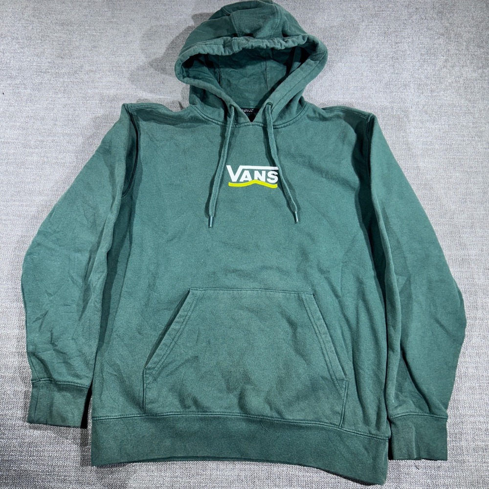 Vans Hoodie‎ Mens Small Green Excellent Off The Wall Graphic Pullover Sweatshirt